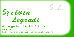 szilvia legradi business card